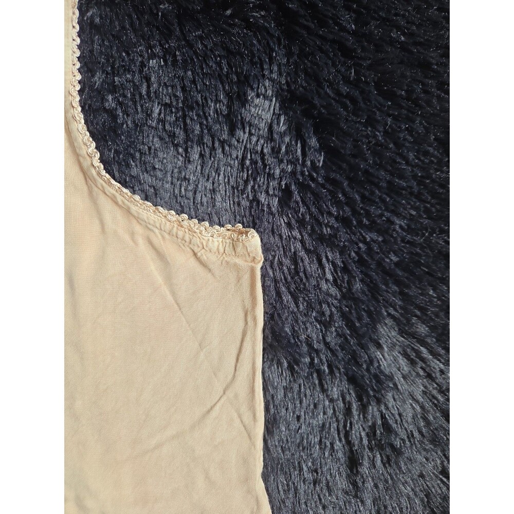 Raya Sun Swing Tank Dress L Beige Embroidery Lace Ruffles Lightweight Buttons - Picture 6 of 11